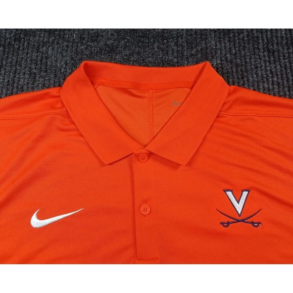 Nike Other - Nike Virginia Cavaliers Golf Polo Shirt Dri-Fit Men's Size XL Orange NCAA NWT